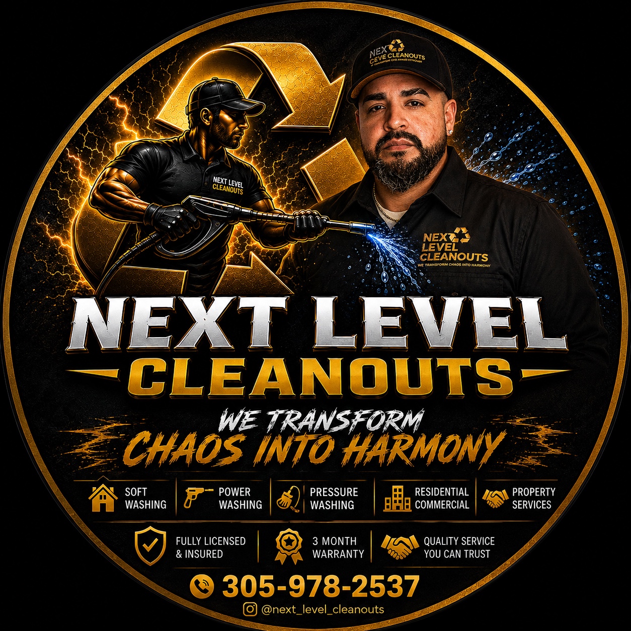 Next Level Cleanouts owner and pressure washing brand